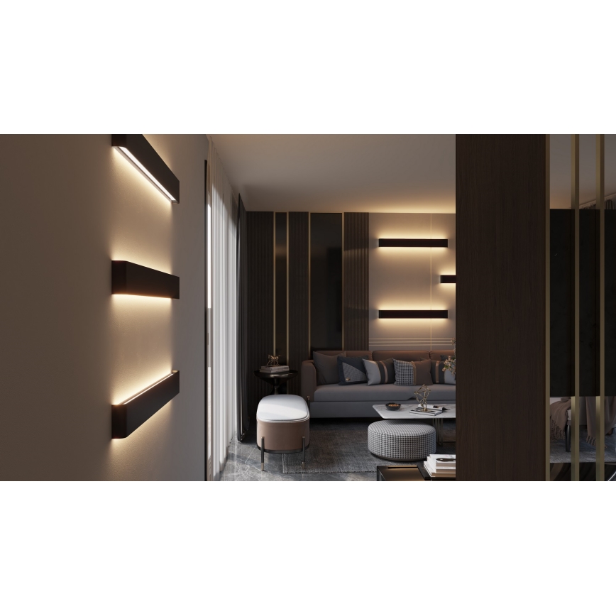 Immax NEO 07137-B - LED SMART Himmennettävä seinävalaisin LINEA musta LED/40W/230V + kauko-ohjaus 76 cm Tuya ZigBee