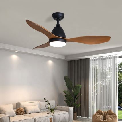 Immax NEO 07141-B - LED Kattotuuletin NEO LITE FRESCO LED/18W/230V Tuya Wi-Fi musta/brown+ kauko-ohjaus
