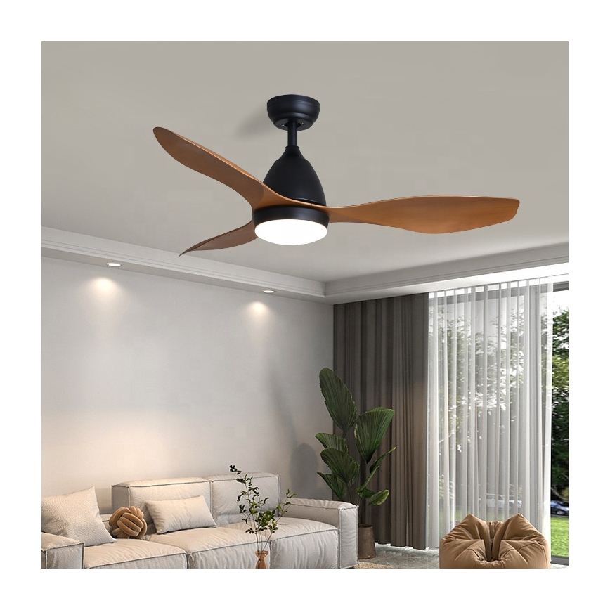 Immax NEO 07141-B - LED Kattotuuletin NEO LITE FRESCO LED/18W/230V Tuya Wi-Fi musta/brown+ kauko-ohjaus