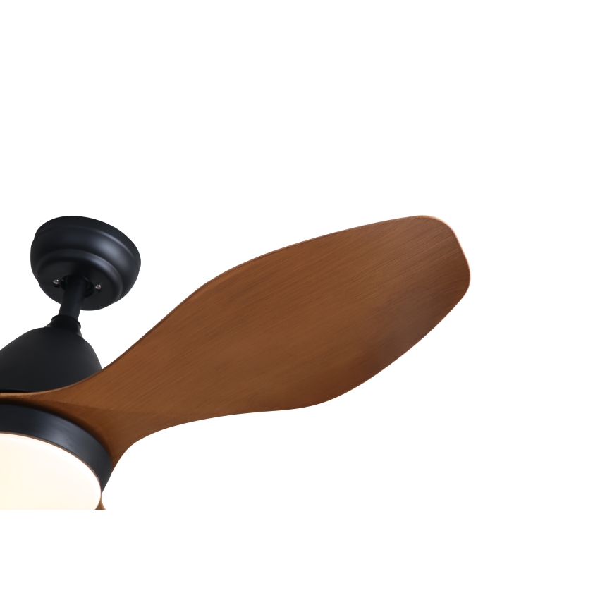Immax NEO 07141-B - LED Kattotuuletin NEO LITE FRESCO LED/18W/230V Tuya Wi-Fi musta/brown+ kauko-ohjaus
