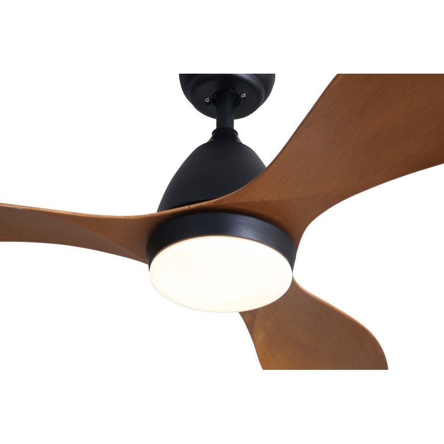 Immax NEO 07141-B - LED Kattotuuletin NEO LITE FRESCO LED/18W/230V Tuya Wi-Fi musta/brown+ kauko-ohjaus