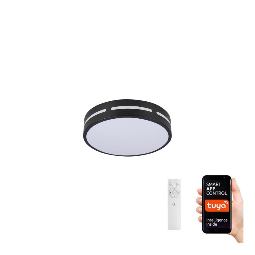 Immax NEO 07152-B30 - LED Himmennettävä kattovalo NEO LITE PERFECTO LED/24W/230V Wi-Fi Tuya musta + kauko-ohjain