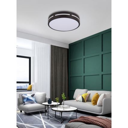 Immax NEO 07152-B30 - LED Himmennettävä kattovalo NEO LITE PERFECTO LED/24W/230V Wi-Fi Tuya musta + kauko-ohjain