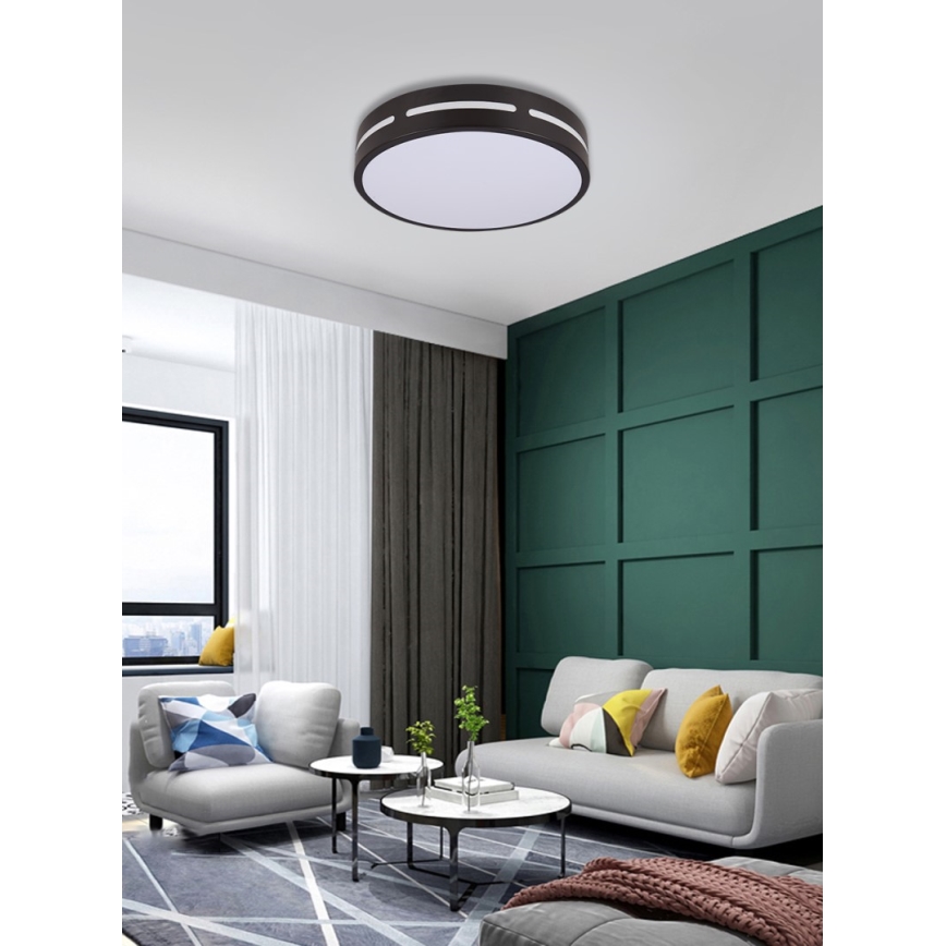 Immax NEO 07152-B30 - LED Himmennettävä kattovalo NEO LITE PERFECTO LED/24W/230V Wi-Fi Tuya musta + kauko-ohjain