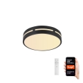 Immax NEO 07152-B40 - LED Himmennettävä kattovalo NEO LITE PERFECTO LED/24W/230V Wi-Fi Tuya musta + kauko-ohjain