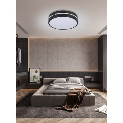 Immax NEO 07152-B40 - LED Himmennettävä kattovalo NEO LITE PERFECTO LED/24W/230V Wi-Fi Tuya musta + kauko-ohjain