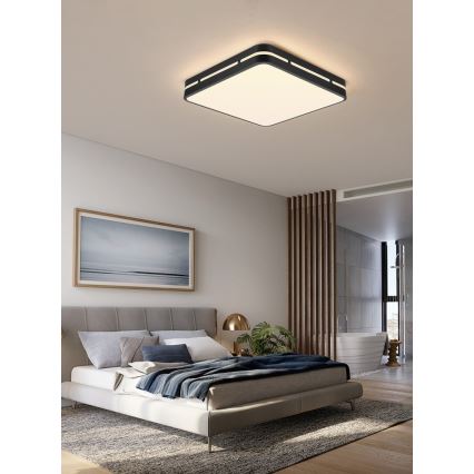 Immax NEO 07154-B30 - LED Himmennettävä kattovalo NEO LITE PERFECTO LED/24W/230V Wi-Fi Tuya musta + kauko-ohjain