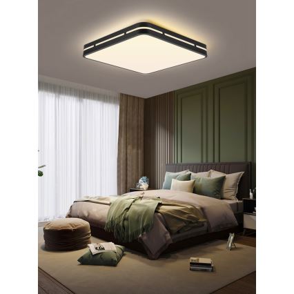 Immax NEO 07154-B30 - LED Himmennettävä kattovalo NEO LITE PERFECTO LED/24W/230V Wi-Fi Tuya musta + kauko-ohjain