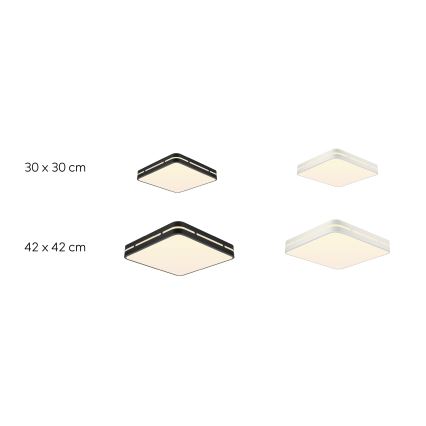 Immax NEO 07154-B30 - LED Himmennettävä kattovalo NEO LITE PERFECTO LED/24W/230V Wi-Fi Tuya musta + kauko-ohjain