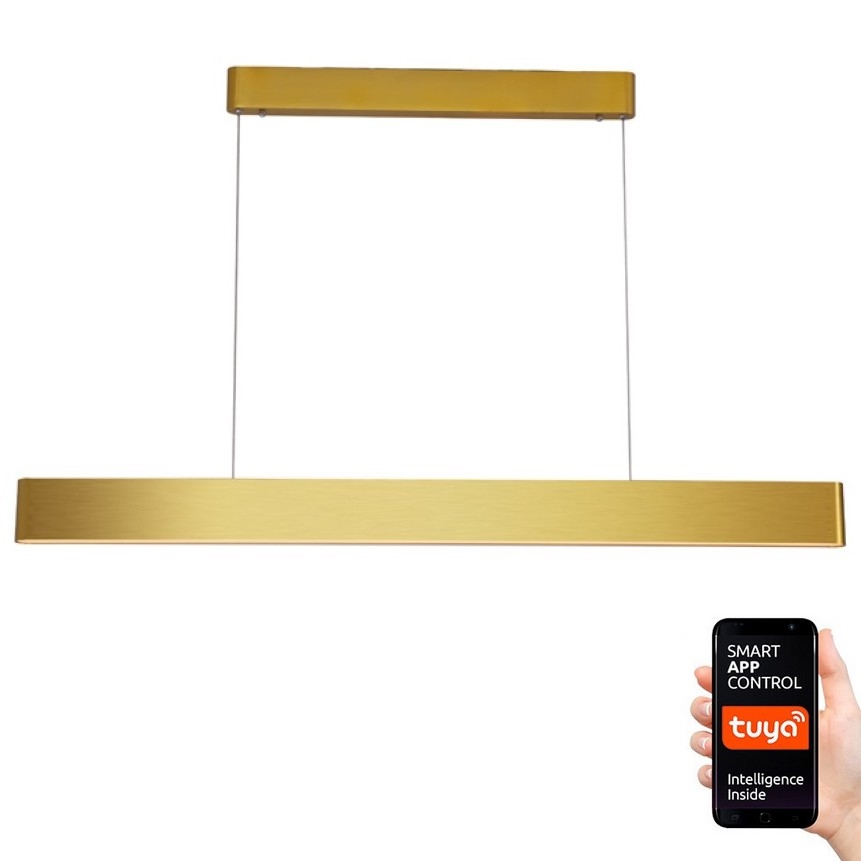 Immax NEO 07157-G120X - LED RGB+CCTW Himmennettävä kattokruunu johdossa MILANO LED/40W/230V Tuya kulta