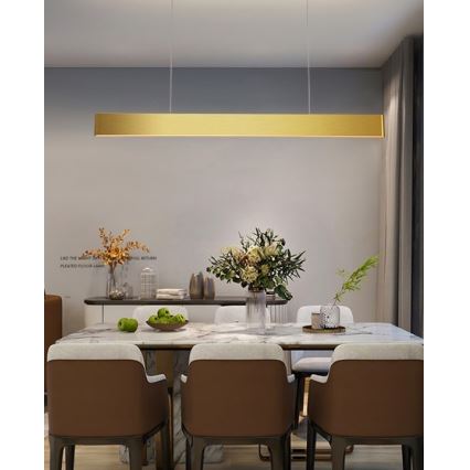 Immax NEO 07157-G120X - LED RGB+CCTW Himmennettävä kattokruunu johdossa MILANO LED/40W/230V Tuya kulta