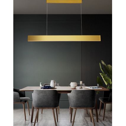 Immax NEO 07157-G120X - LED RGB+CCTW Himmennettävä kattokruunu johdossa MILANO LED/40W/230V Tuya kulta