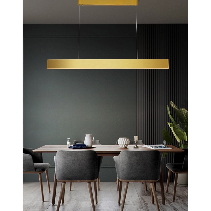 Immax NEO 07157-G120X - LED RGB+CCTW Himmennettävä kattokruunu johdossa MILANO LED/40W/230V Tuya kulta