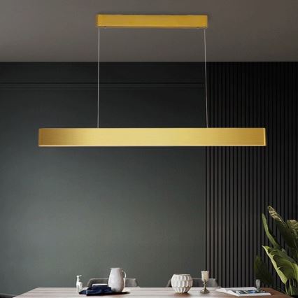Immax NEO 07157-G120X - LED RGB+CCTW Himmennettävä kattokruunu johdossa MILANO LED/40W/230V Tuya kulta