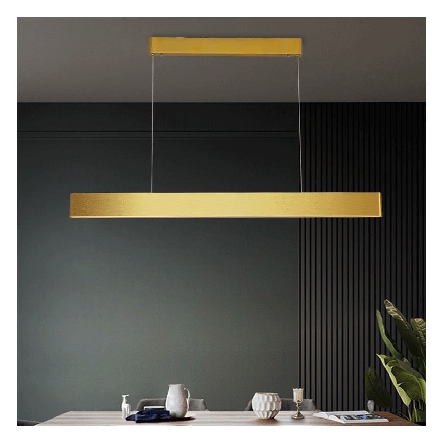 Immax NEO 07157-G120X - LED RGB+CCTW Himmennettävä kattokruunu johdossa MILANO LED/40W/230V Tuya kulta