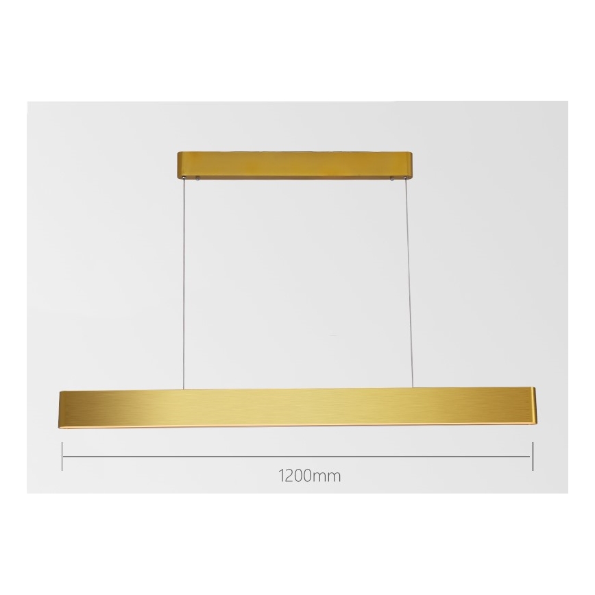 Immax NEO 07157-G120X - LED RGB+CCTW Himmennettävä kattokruunu johdossa MILANO LED/40W/230V Tuya kulta