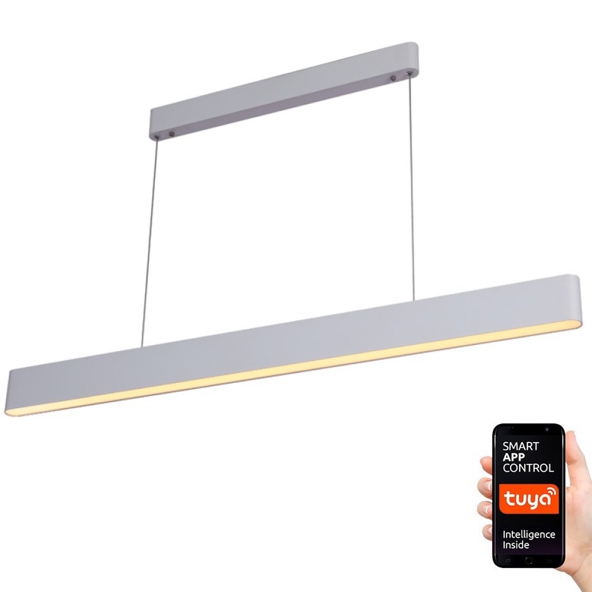 Immax NEO 07157-W120X - LED RGB+CCT Himmennettävä kattokruunu johdossa MILANO LED/40W/230V Tuya valkoinen