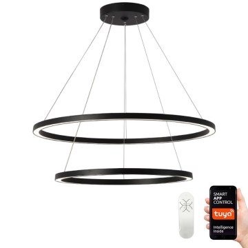 Immax NEO 07158-B80-60 - LED Himmennettävä kattokruunu FINO LED/93W/230V Tuya musta + kaukosäädin