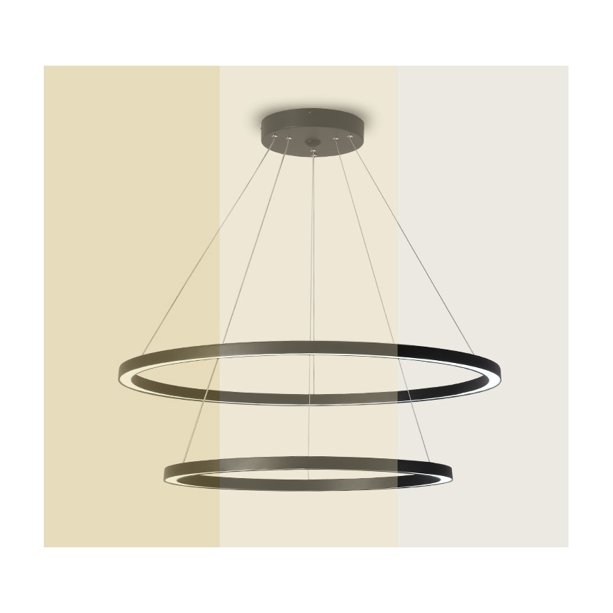 Immax NEO 07158-B80-60 - LED Himmennettävä kattokruunu FINO LED/93W/230V Tuya musta + kaukosäädin