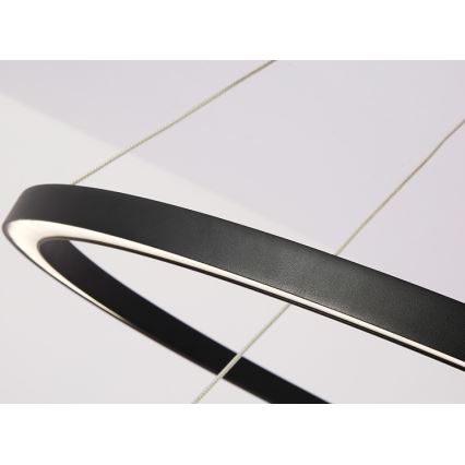 Immax NEO 07158-B80-60 - LED Himmennettävä kattokruunu FINO LED/93W/230V Tuya musta + kaukosäädin