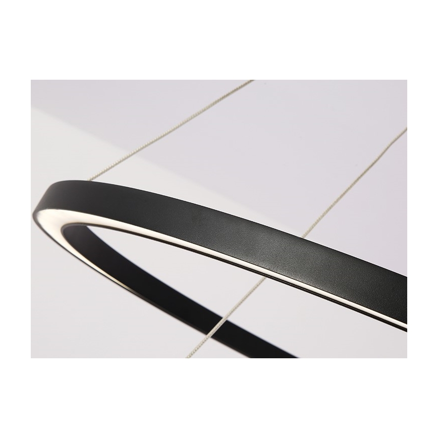 Immax NEO 07158-B80-60 - LED Himmennettävä kattokruunu FINO LED/93W/230V Tuya musta + kaukosäädin