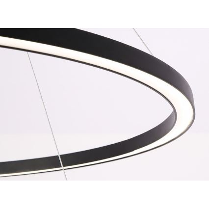 Immax NEO 07158-B80-60 - LED Himmennettävä kattokruunu FINO LED/93W/230V Tuya musta + kaukosäädin