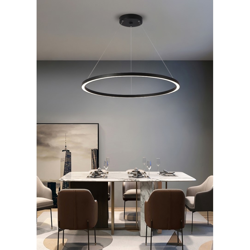 Immax NEO 07158-B80 - LED Himmennettävä riippuvalaisin FINO LED/60W/230V Tuya musta + kaukosäädin