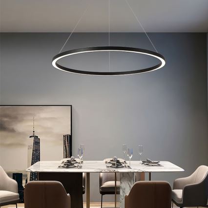 Immax NEO 07158-B80 - LED Himmennettävä riippuvalaisin FINO LED/60W/230V Tuya musta + kaukosäädin