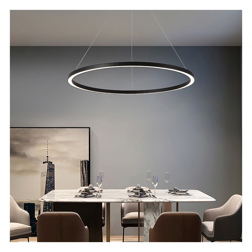 Immax NEO 07158-B80 - LED Himmennettävä riippuvalaisin FINO LED/60W/230V Tuya musta + kaukosäädin