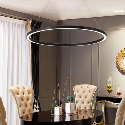 Immax NEO 07158-B80 - LED Himmennettävä riippuvalaisin FINO LED/60W/230V Tuya musta + kaukosäädin