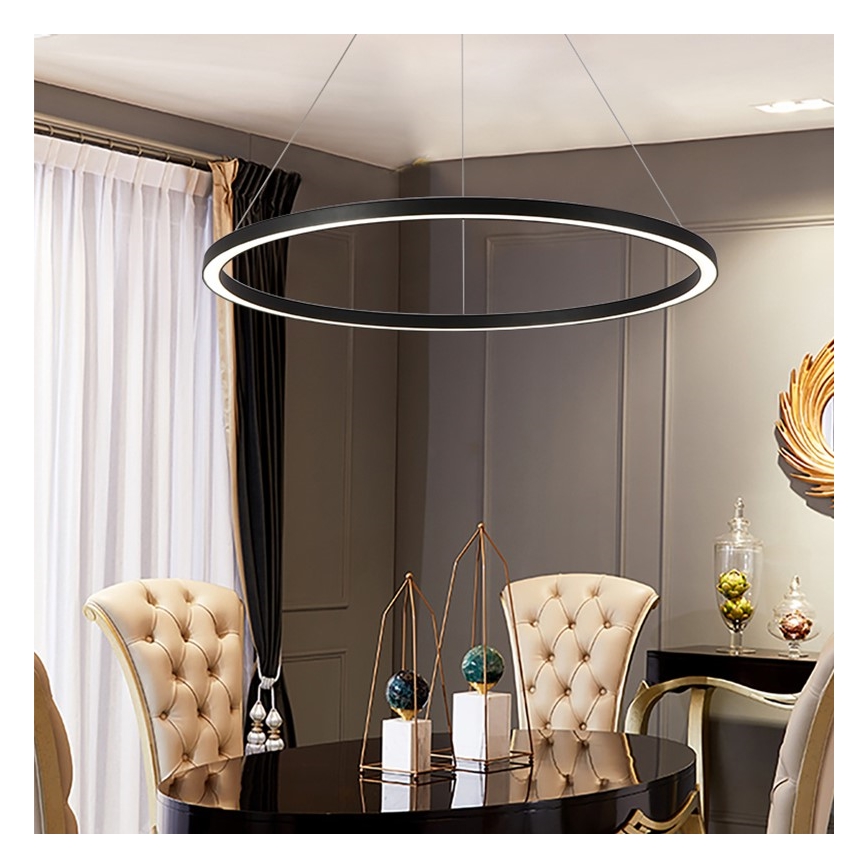 Immax NEO 07158-B80 - LED Himmennettävä riippuvalaisin FINO LED/60W/230V Tuya musta + kaukosäädin