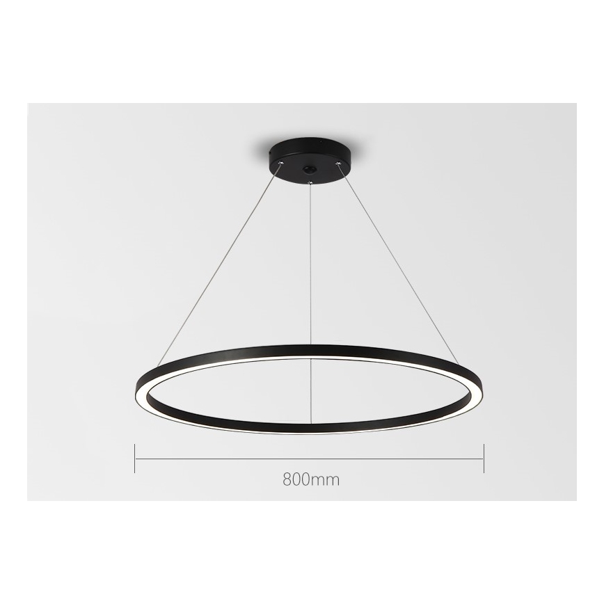 Immax NEO 07158-B80 - LED Himmennettävä riippuvalaisin FINO LED/60W/230V Tuya musta + kaukosäädin