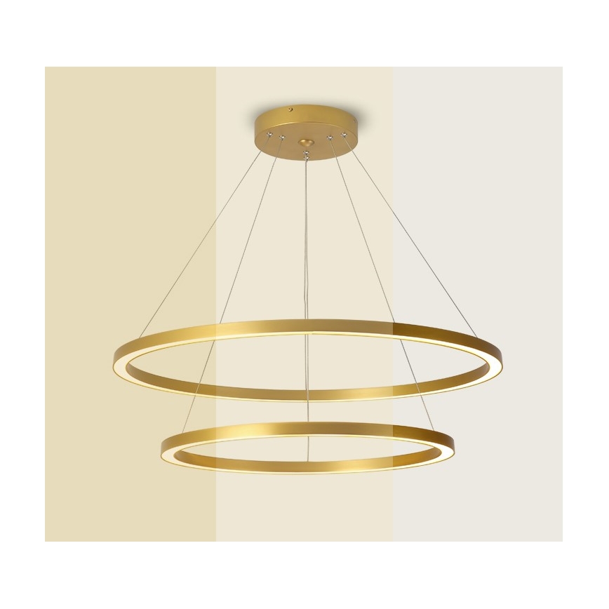 Immax NEO 07159-G80-60 - LED Himmennettävä kattokruunu johdossa FINO LED/93W/230V Tuya kulta + kaukosäädin