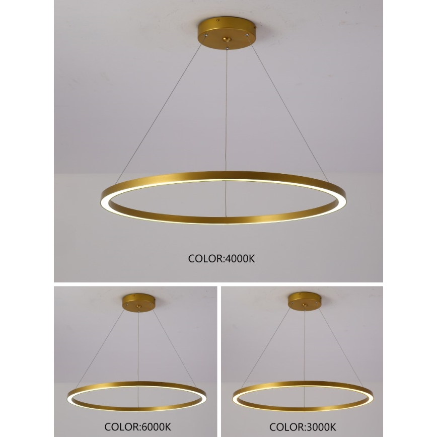 Immax NEO 07159-G80 - LED Himmennettävä kattokruunu johdossa FINO LED/60W/230V Tuya kulta + kaukosäädin