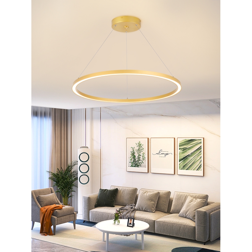 Immax NEO 07159-G80 - LED Himmennettävä kattokruunu johdossa FINO LED/60W/230V Tuya kulta + kaukosäädin