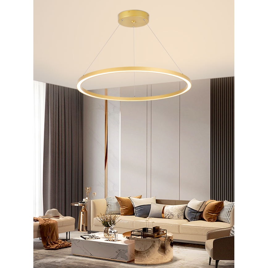 Immax NEO 07159-G80 - LED Himmennettävä kattokruunu johdossa FINO LED/60W/230V Tuya kulta + kaukosäädin