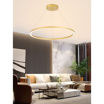 Immax NEO 07159-G80 - LED Himmennettävä kattokruunu johdossa FINO LED/60W/230V Tuya kulta + kaukosäädin