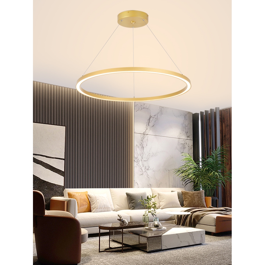 Immax NEO 07159-G80 - LED Himmennettävä kattokruunu johdossa FINO LED/60W/230V Tuya kulta + kaukosäädin