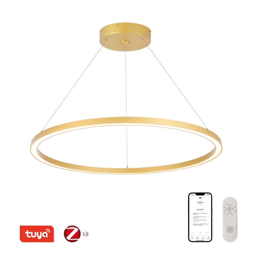 Immax NEO 07159-G80 - LED Himmennettävä kattokruunu johdossa FINO LED/60W/230V Tuya kulta + kaukosäädin