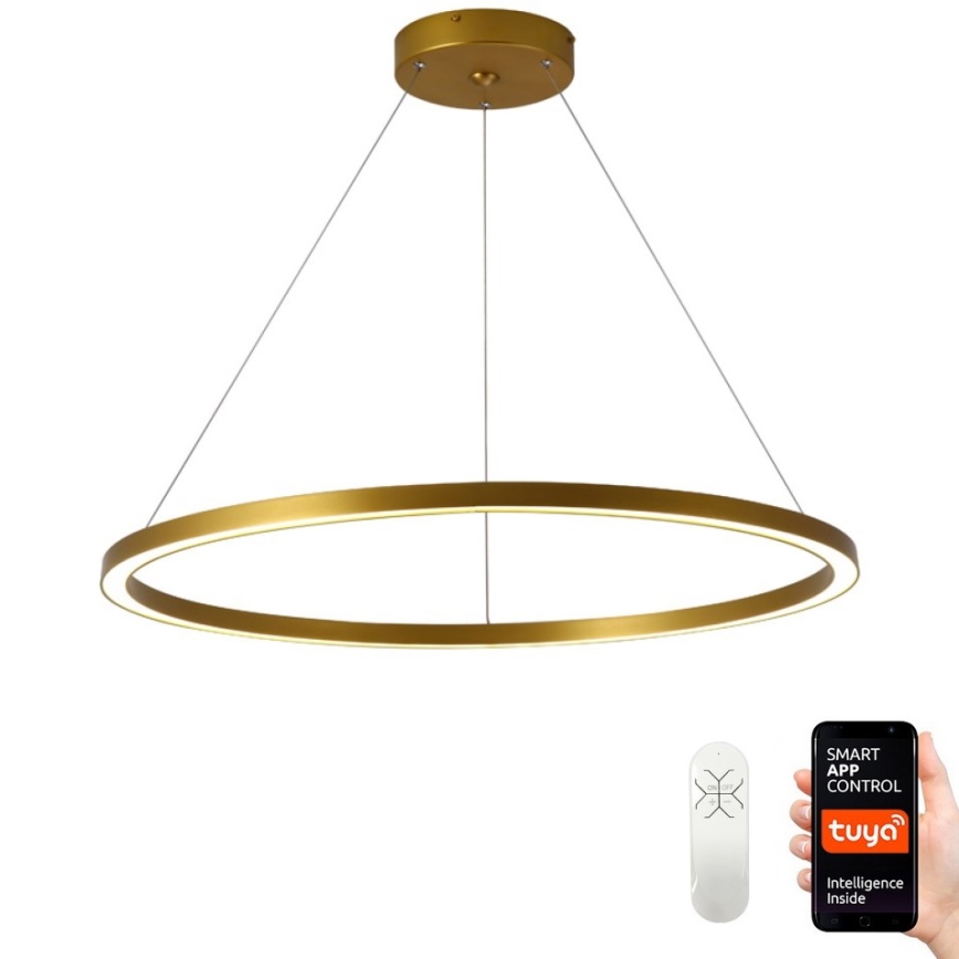 Immax NEO 07159-G80 - LED Himmennettävä kattokruunu johdossa FINO LED/60W/230V Tuya kulta + kaukosäädin