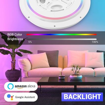 Immax NEO 07164-40 - LED RGB+CCT Himmennettävä kattovalaisin NEO LITE TUDO LED/50W/230V Wi-Fi Tuya +remote hallinta