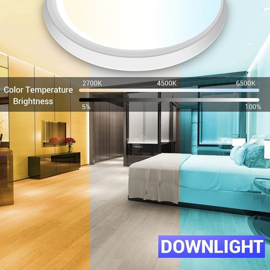 Immax NEO 07164-40 - LED RGB+CCT Himmennettävä kattovalaisin NEO LITE TUDO LED/50W/230V Wi-Fi Tuya +remote hallinta