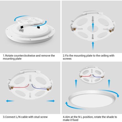 Immax NEO 07164-40 - LED RGB+CCT Himmennettävä kattovalaisin NEO LITE TUDO LED/50W/230V Wi-Fi Tuya +remote hallinta