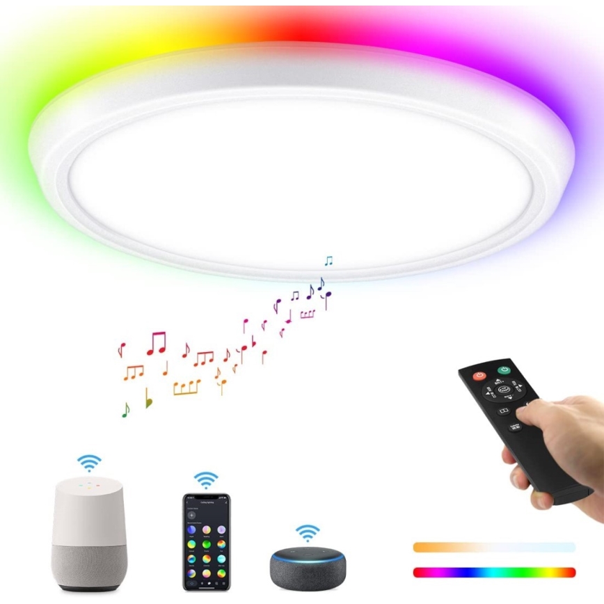 Immax NEO 07164-40 - himmennettävä LED RGB+CCT kattovalaisin NEO LITE TUDO LED/50W/230V Wi-Fi Tuya + kaukosäädin