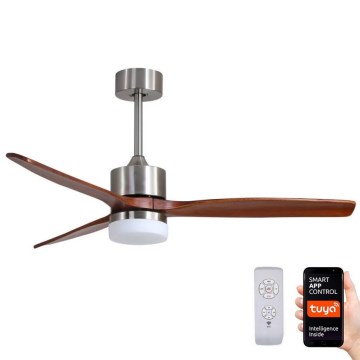Immax NEO 07165-S - LED Kattotuuletin ELEGANTE LED/18W/230V tammi Wi-Fi Tuya + kauko-ohjaus