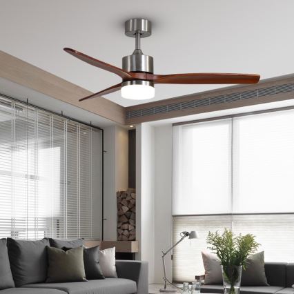 Immax NEO 07165-S - LED Kattotuuletin ELEGANTE LED/18W/230V tammi Wi-Fi Tuya + kauko-ohjaus