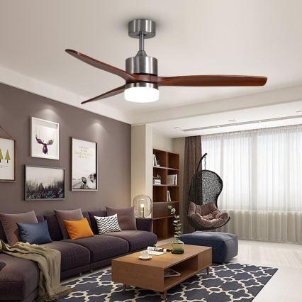 Immax NEO 07165-S - LED Kattotuuletin ELEGANTE LED/18W/230V tammi Wi-Fi Tuya + kauko-ohjaus