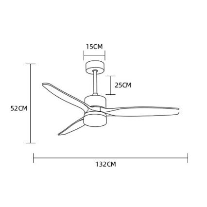 Immax NEO 07165-S - LED Kattotuuletin ELEGANTE LED/18W/230V tammi Wi-Fi Tuya + kauko-ohjaus