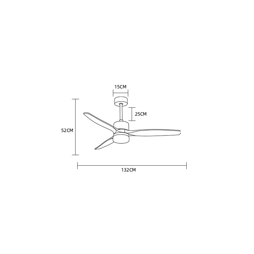 Immax NEO 07165-S - LED Kattotuuletin ELEGANTE LED/18W/230V tammi Wi-Fi Tuya + kauko-ohjaus