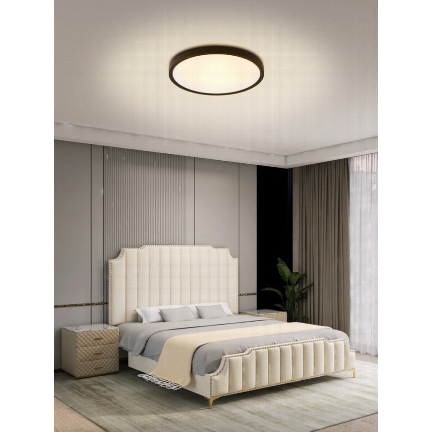 Immax NEO 07166-B40 - LED RGB+CCT Himmennettävä kattovalaisin NEO LITE TUDO LED/50W/230V Wi-Fi Tuya musta + kauko-ohjaus